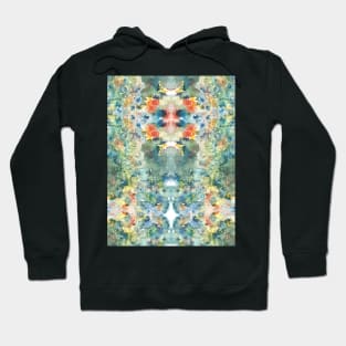 Shades of Joy Liquid Paint - Watercolor Rain Painting Mirror Pattern Hoodie